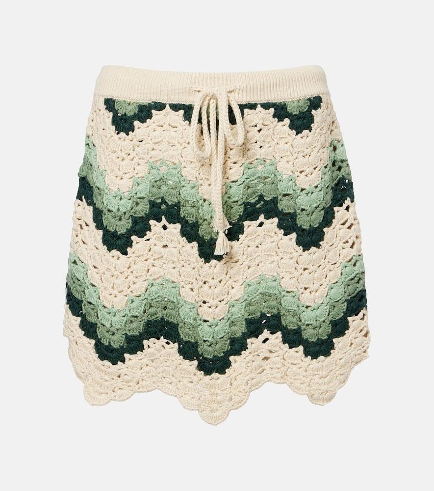 the upside tidal hali cotton crochet miniskirt