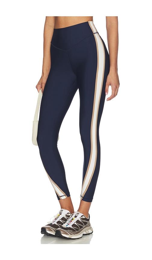 the upside toscan 25in high midi pant in navy.