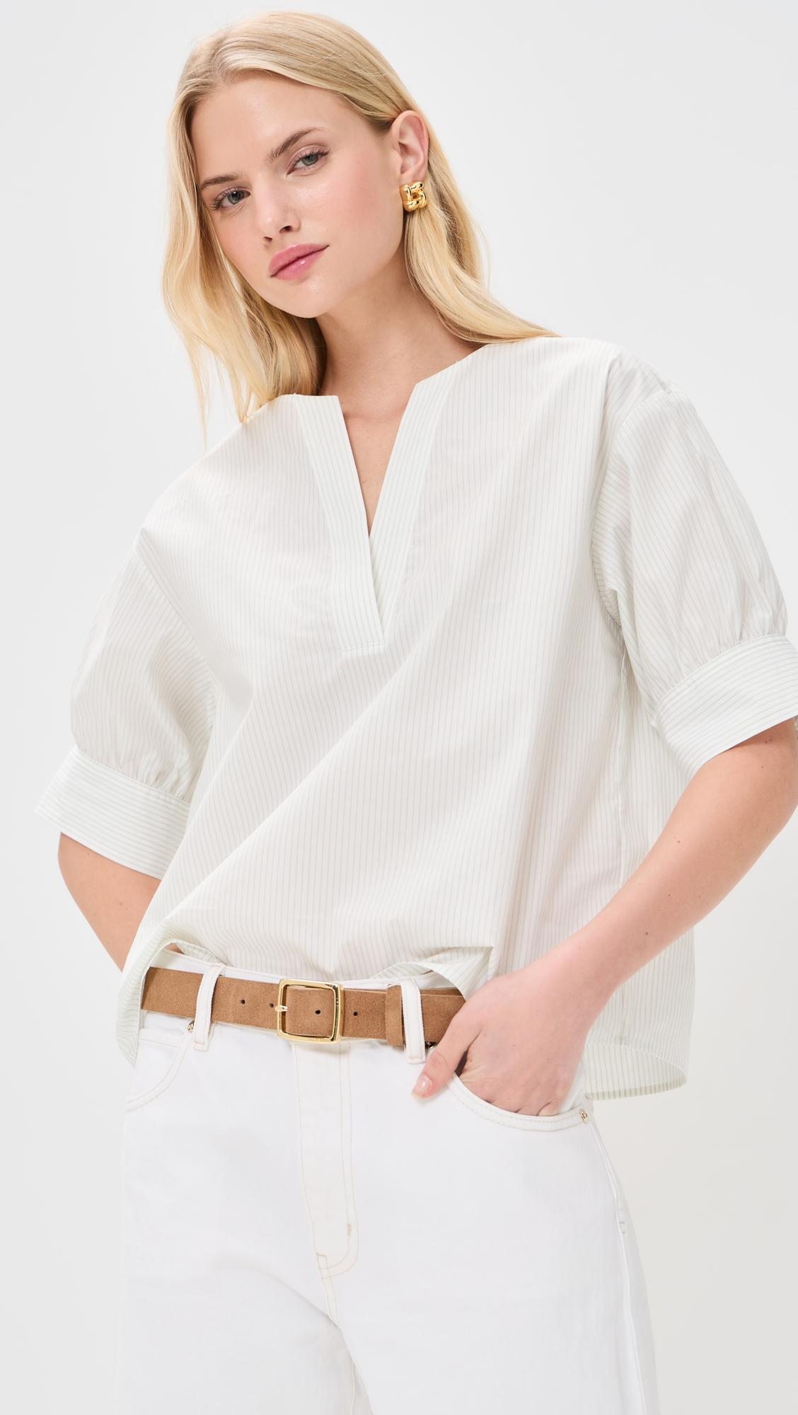 the v neck popover top
