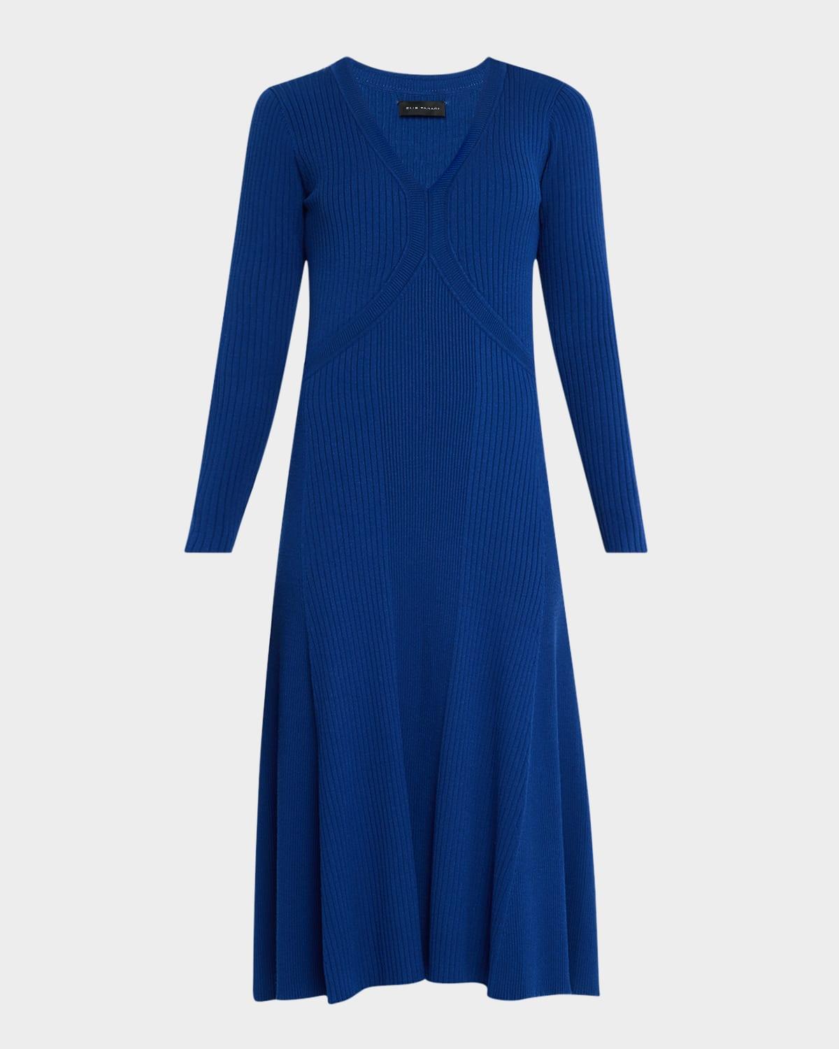 the vanessa ribbed midi sweater dress