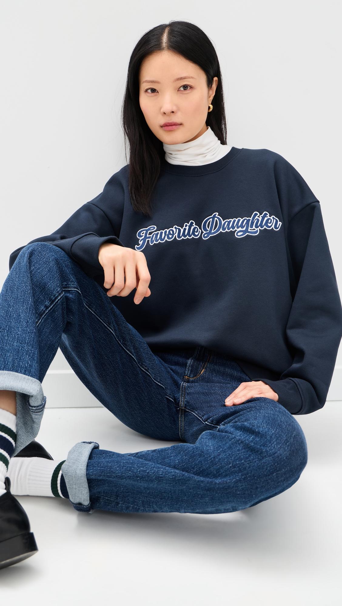 the varsity embroidered sweatshirt