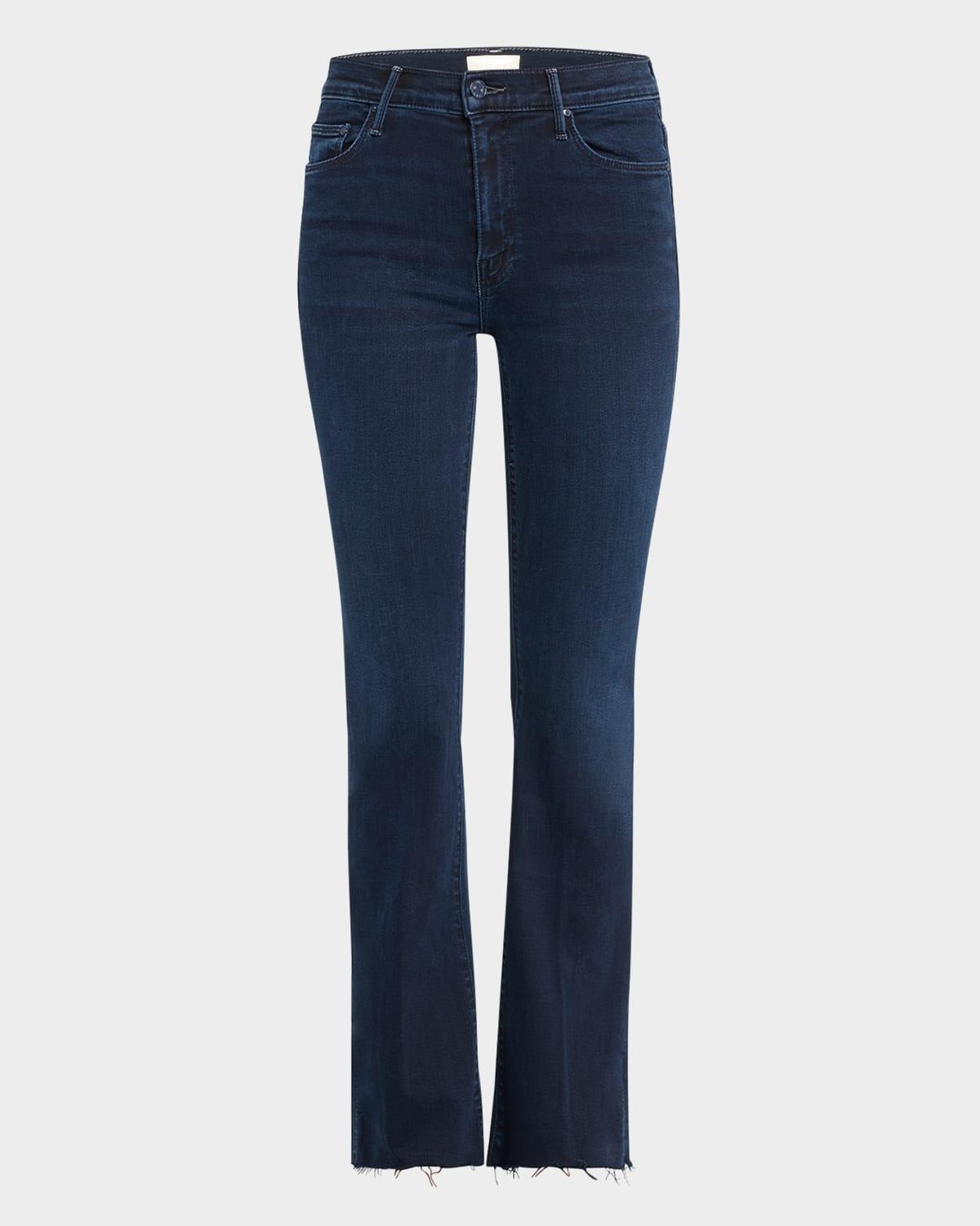 the weekender frayed flare jeans