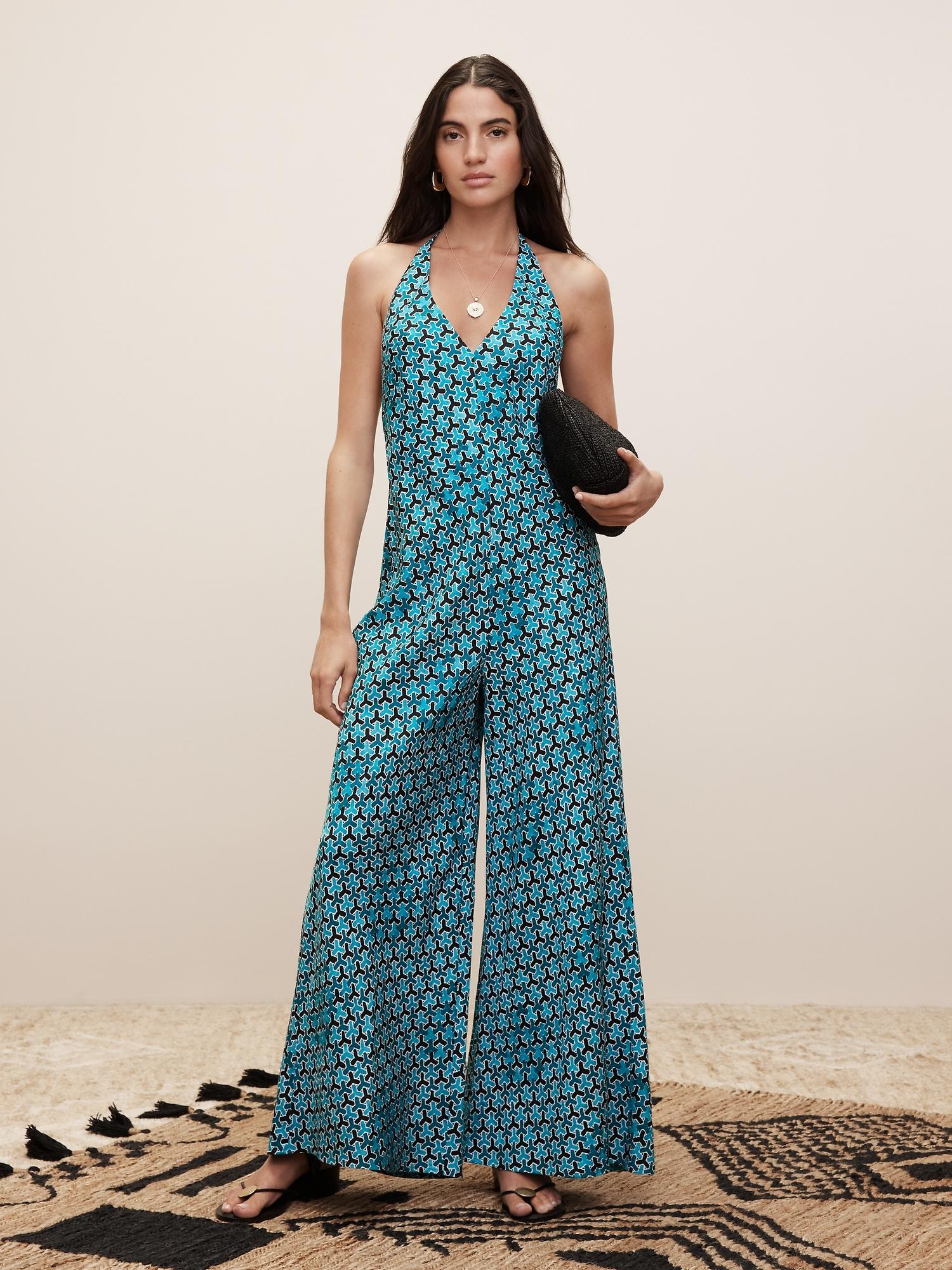 the white lotus viscose-linen halter jumpsuit