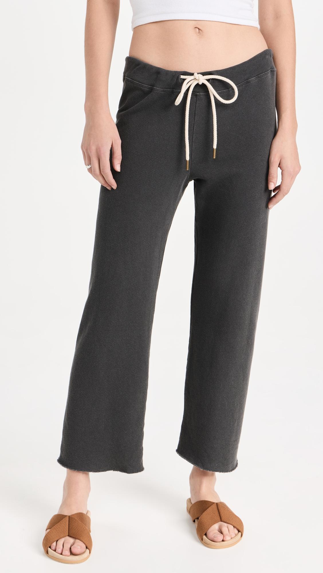 the wide leg cropped sweatpants