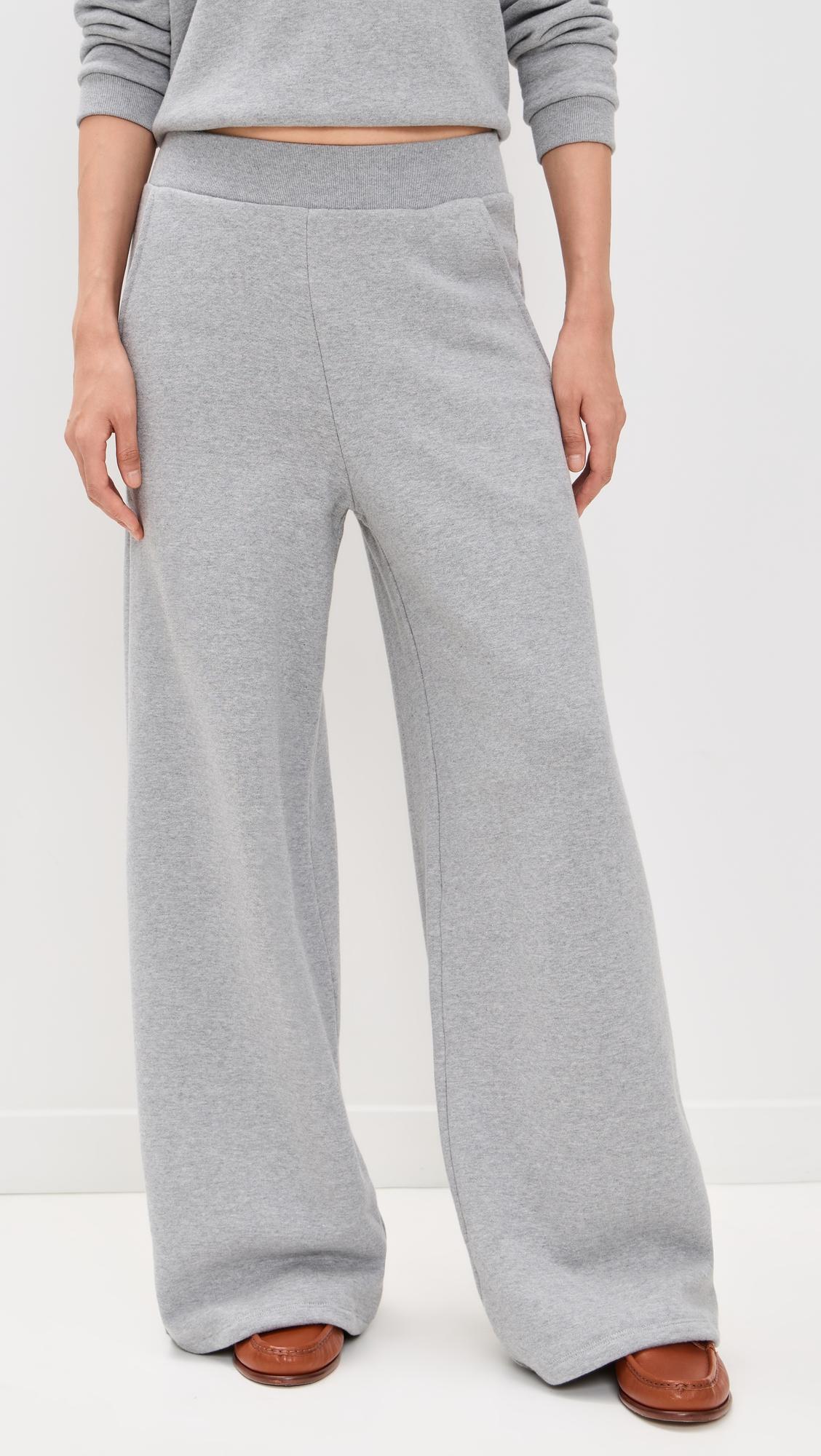 the wide leg terry trousers