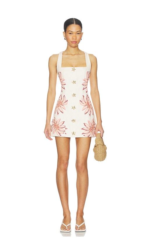 the wolf gang dasia mini dress in cream.