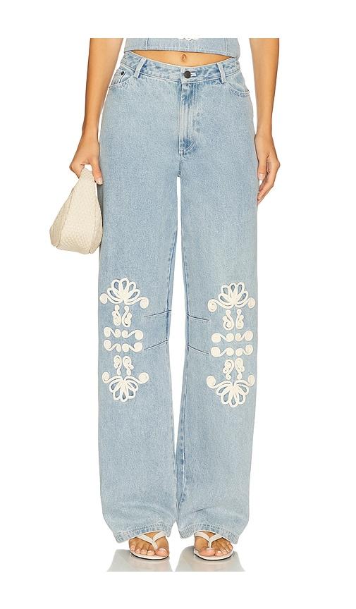 the wolf gang el toro jean in blue.