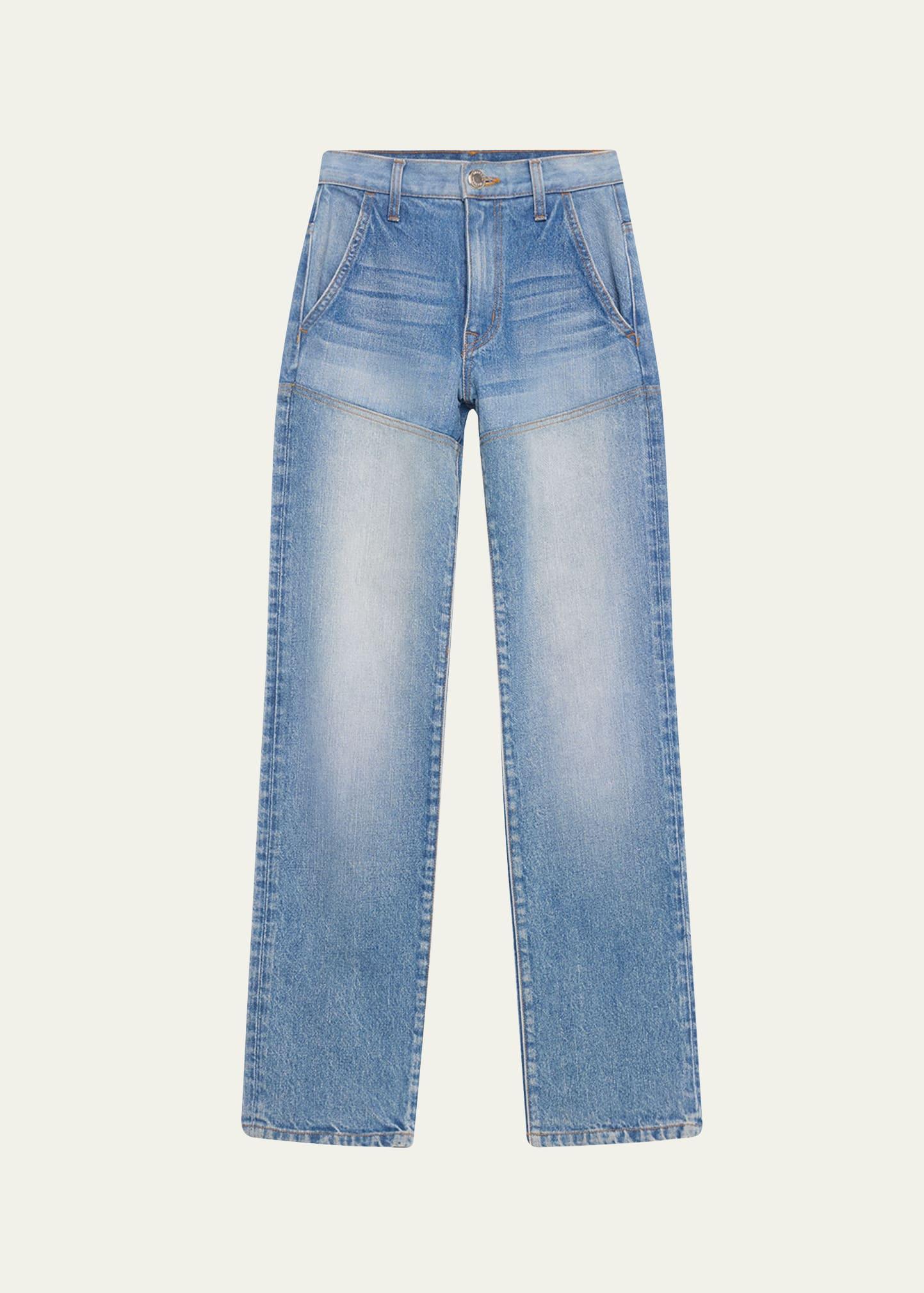 the wyatt two toned straight leg jeans