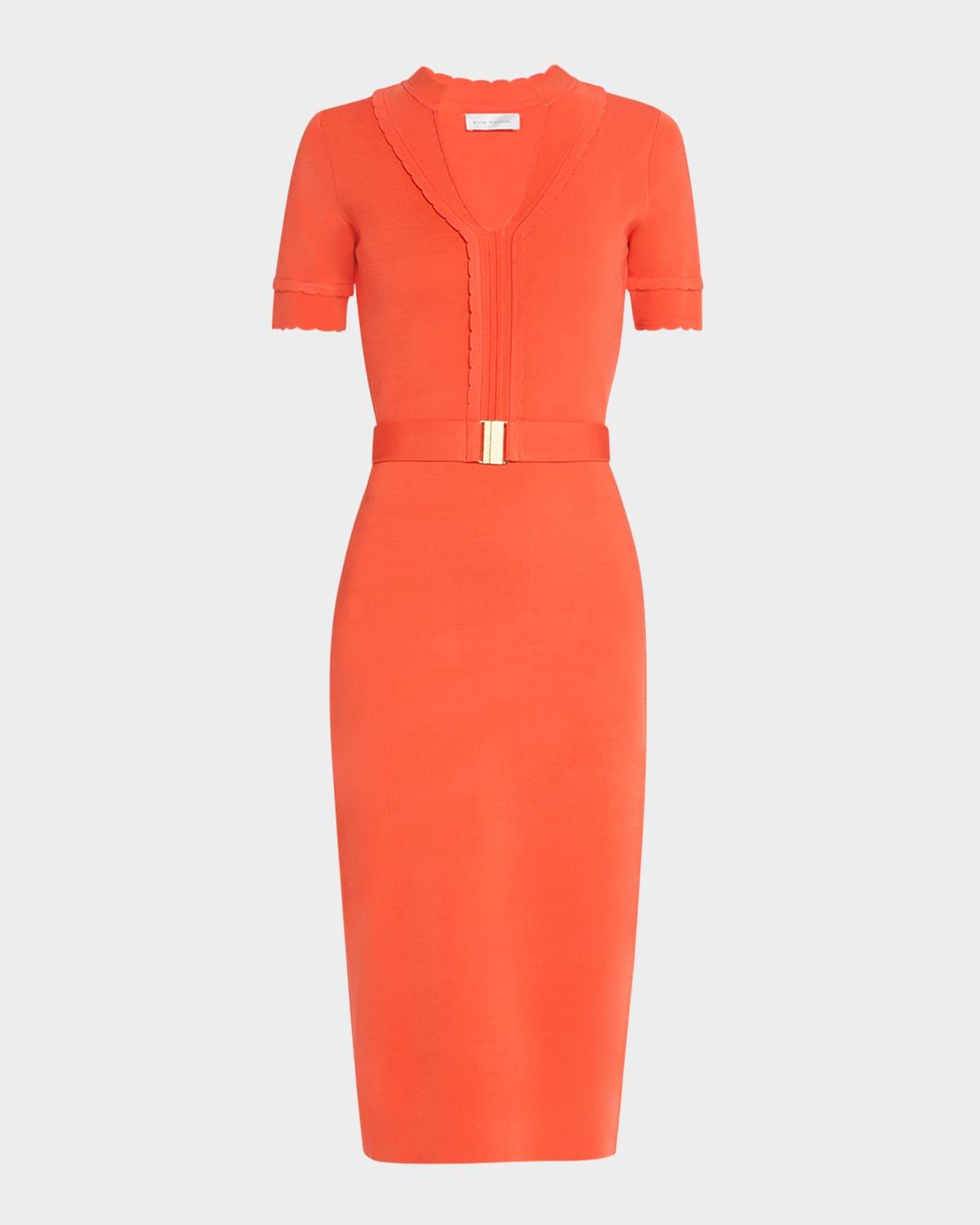 the zariyah belted bodycon midi sweater dress