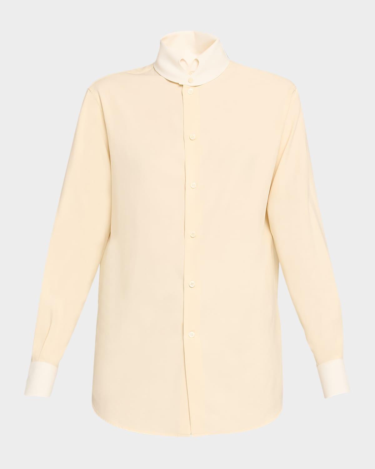 thea dylan-collar silk shirt