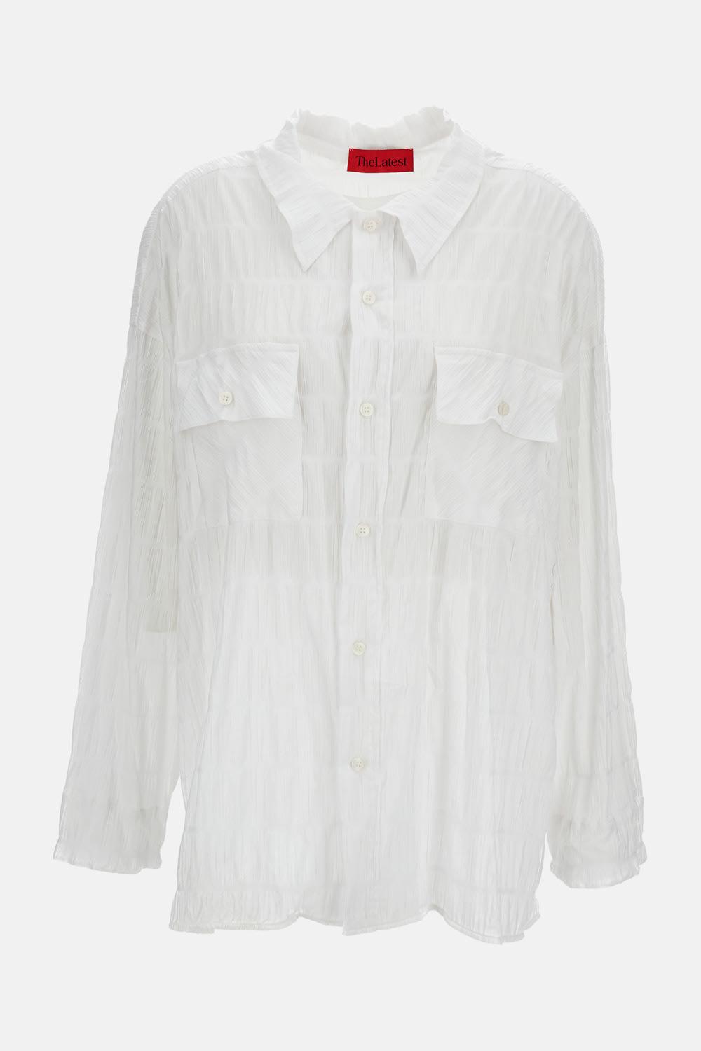 thelatest daria shirt cotton crinkled effect