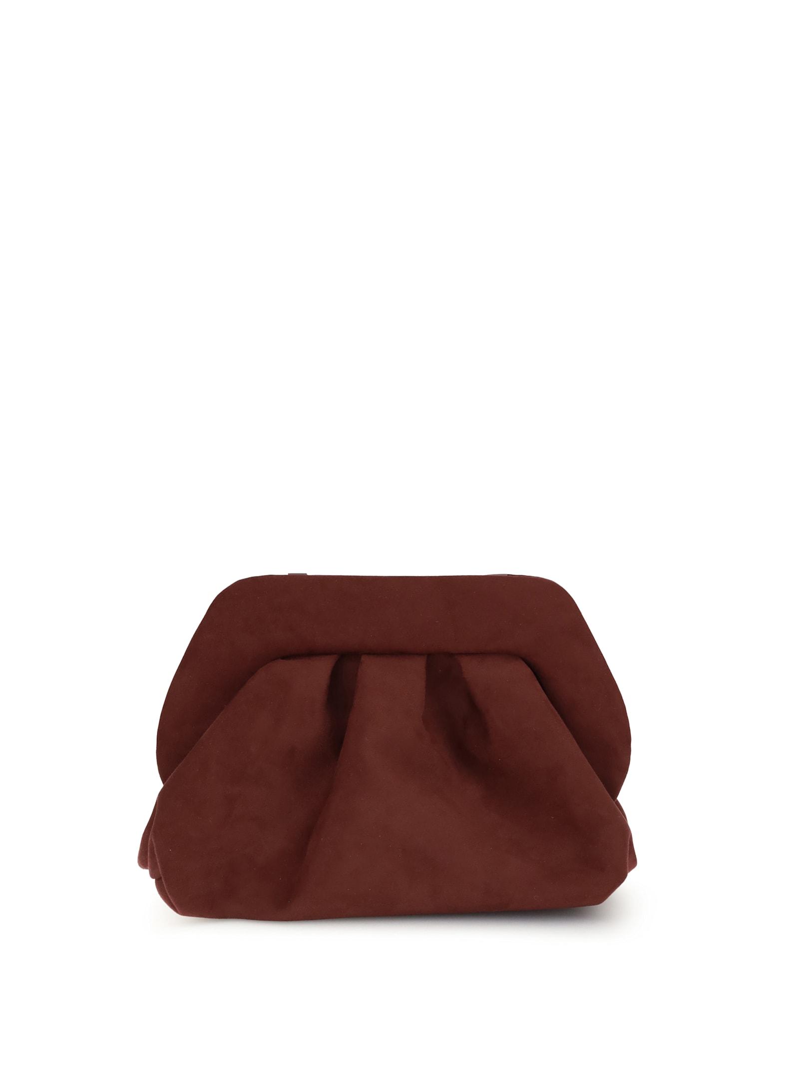 themoirè bios suede clutch bag