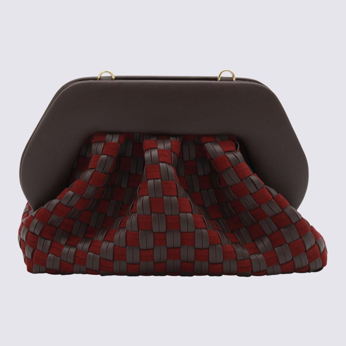 themoirè ebony and red tia clutches