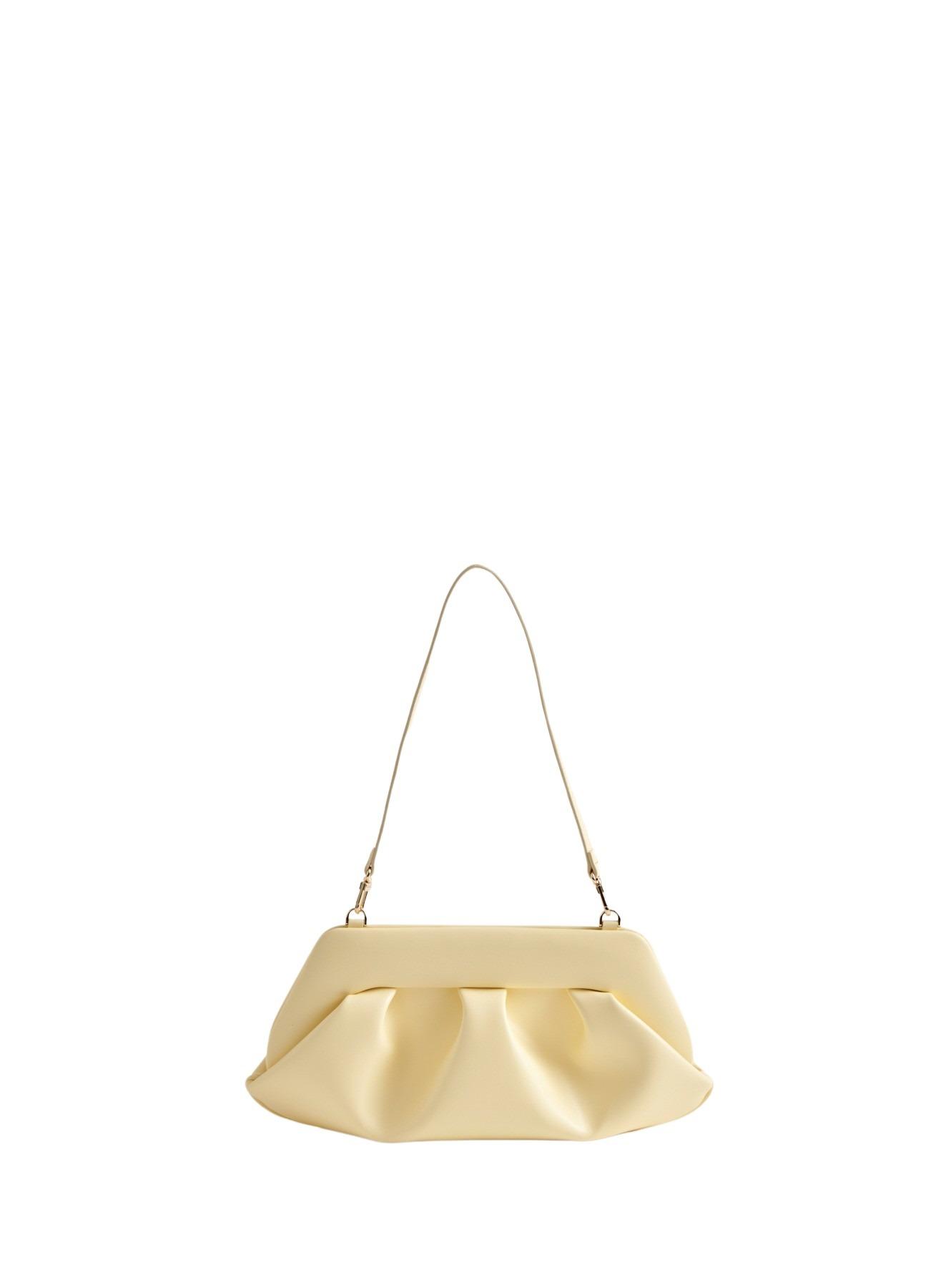 themoire bios baguette vegan fabric yellow & orange polyurethane bag - women