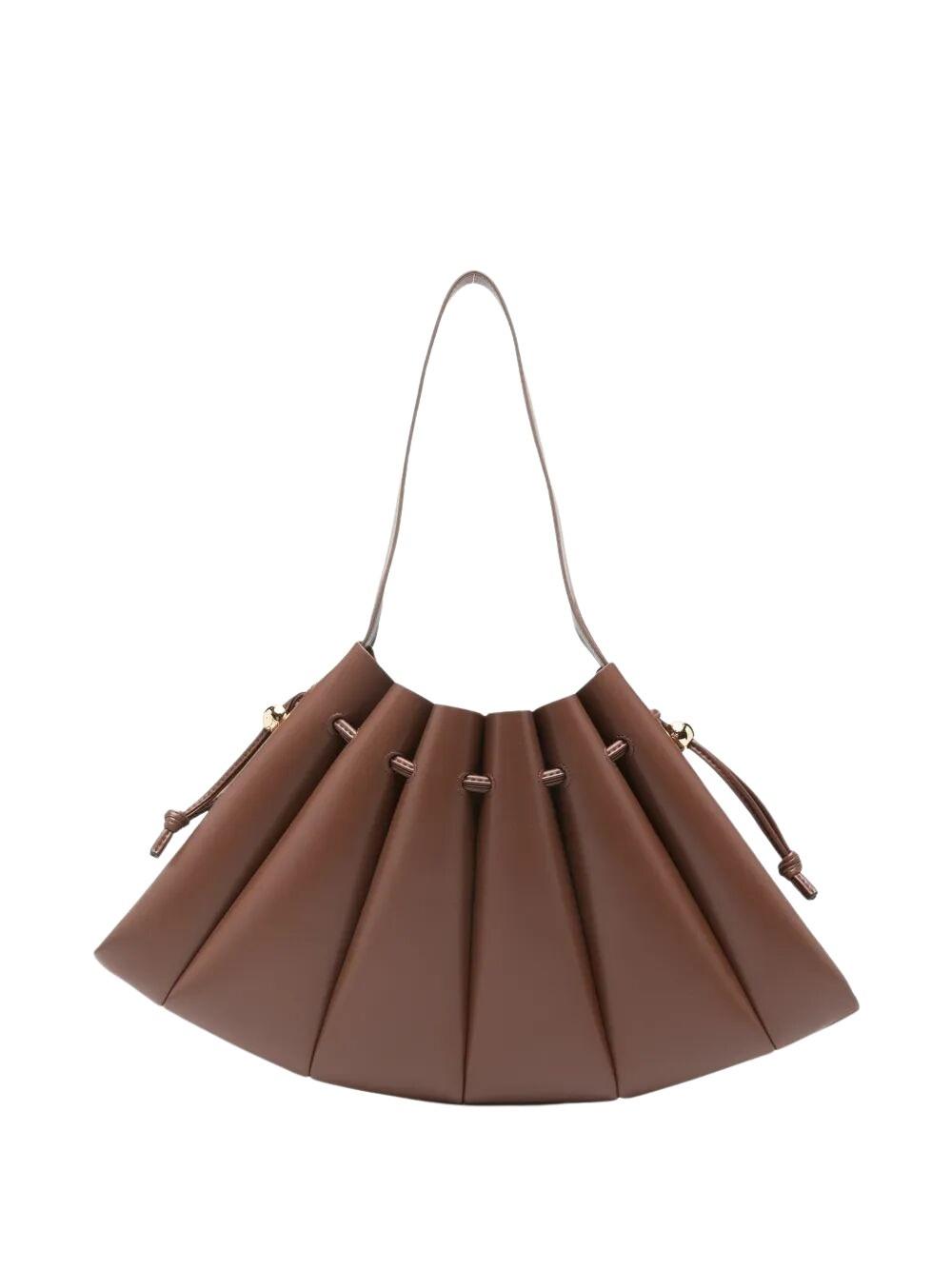 themoire calipso vegan fabric brown polyurethane bag - women