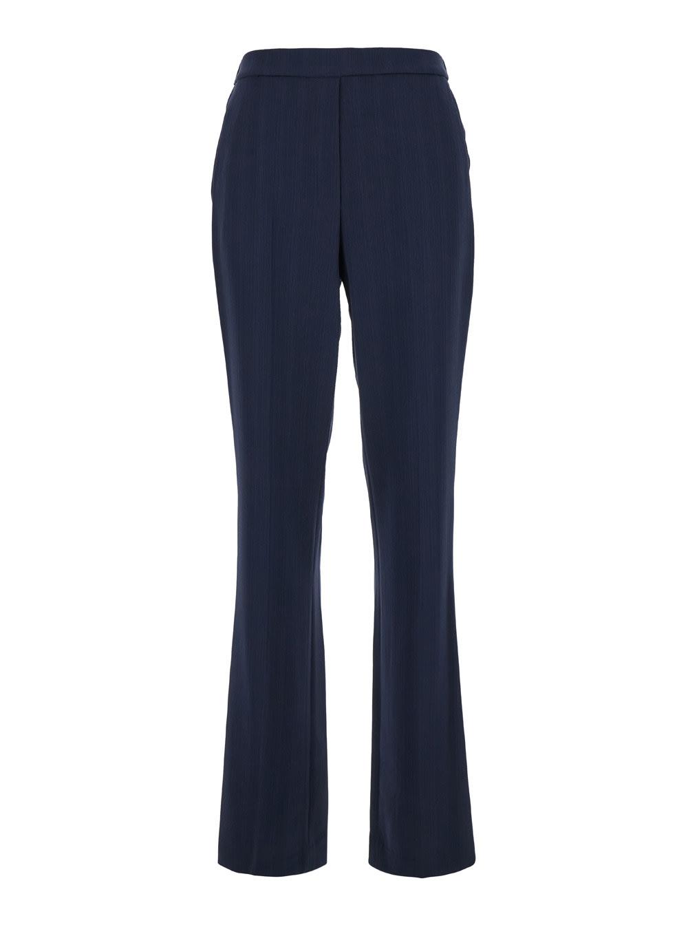 theory blue flared pants in cady woman