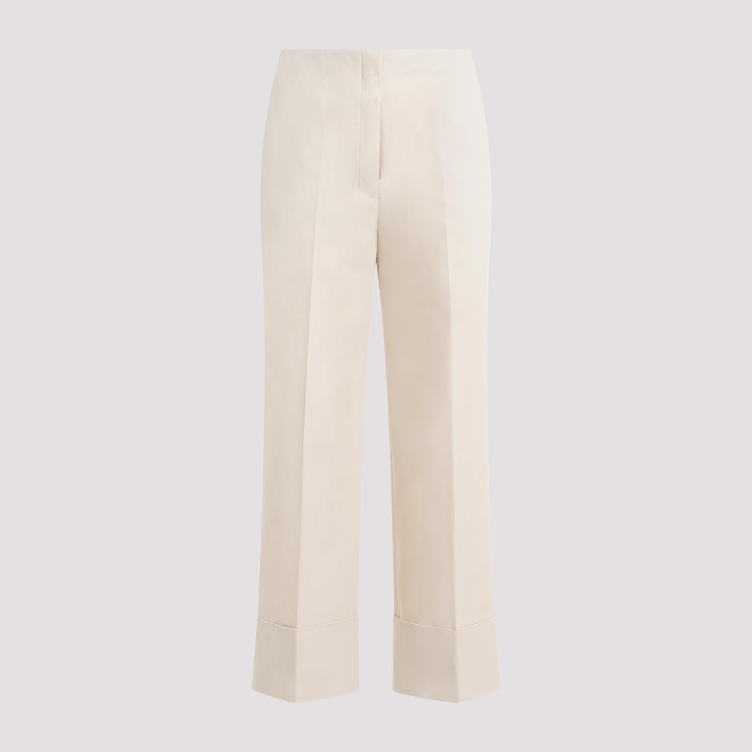 theory cotton pants nude & neutrals elastane - women