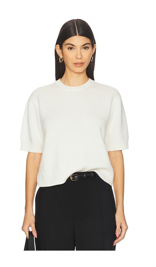 theory crop tee in ivory.