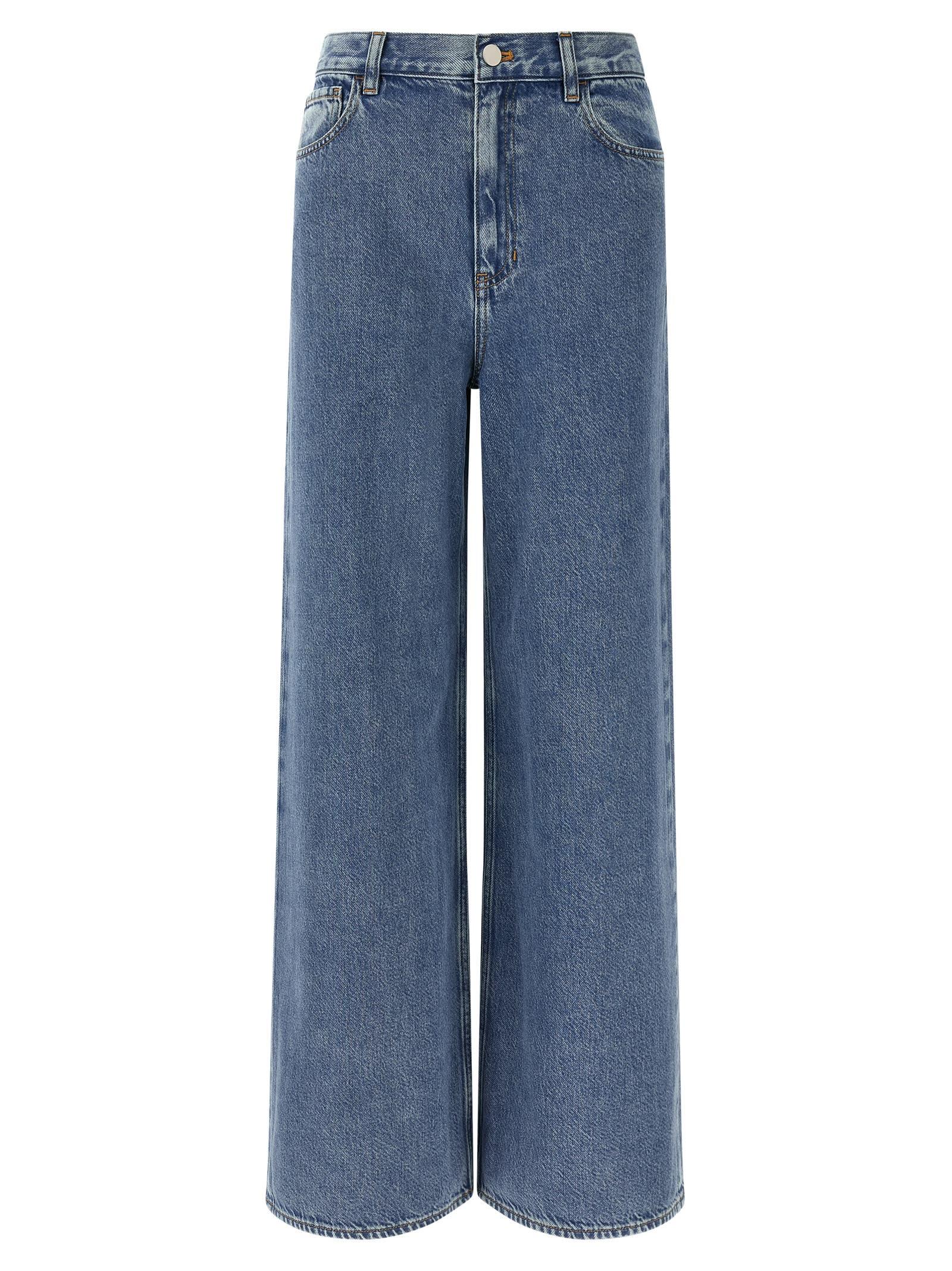 theory high-waisted wide-leg jeans