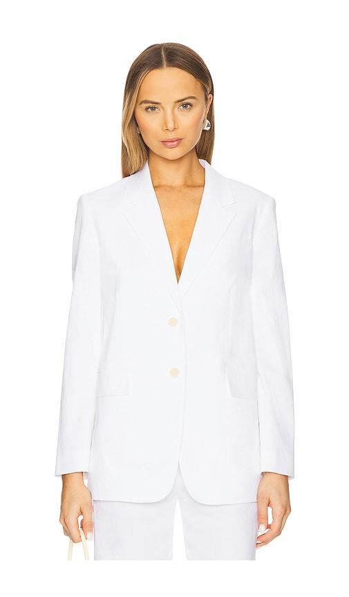 theory oversized blazer in white.