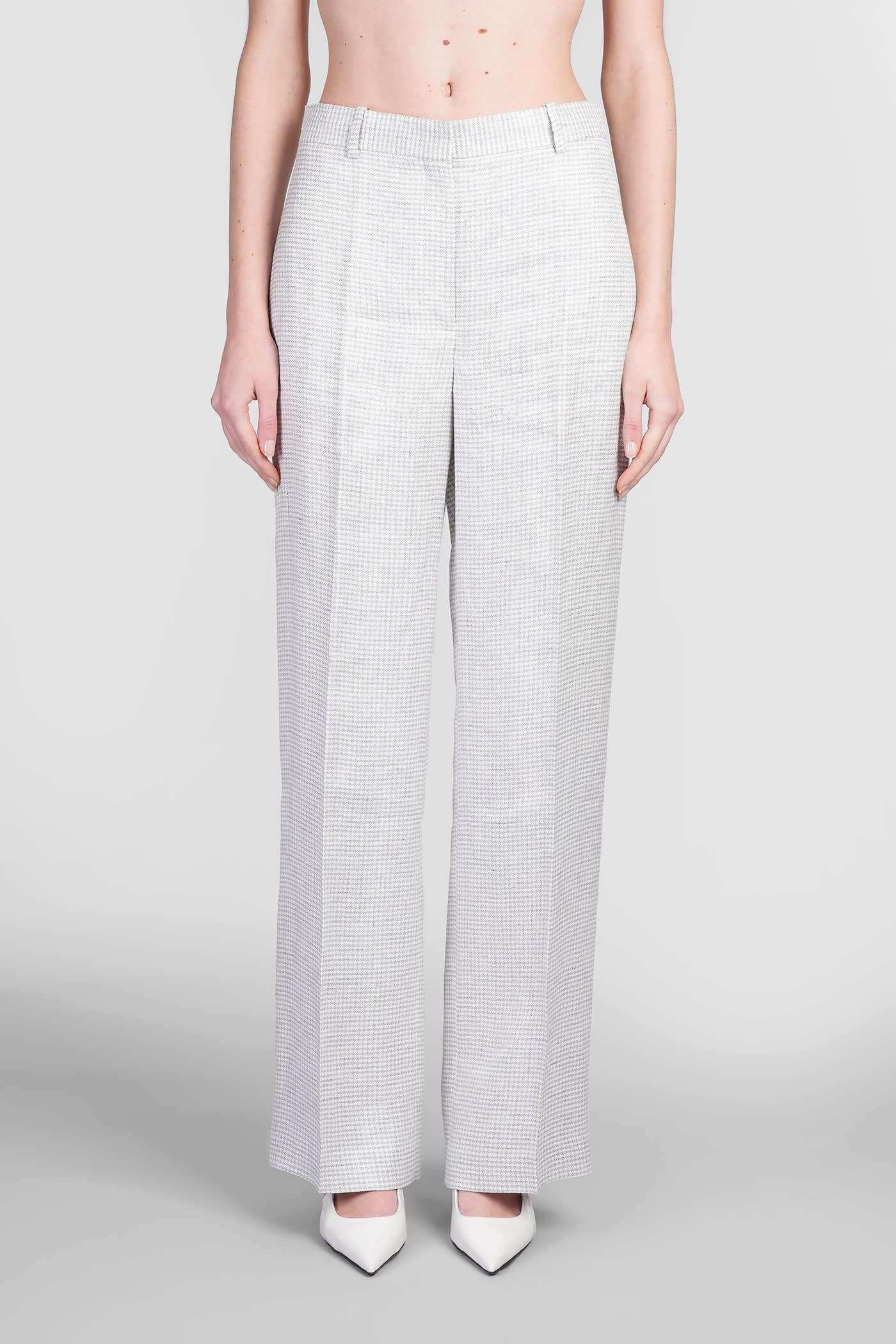 theory pants in grey linen
