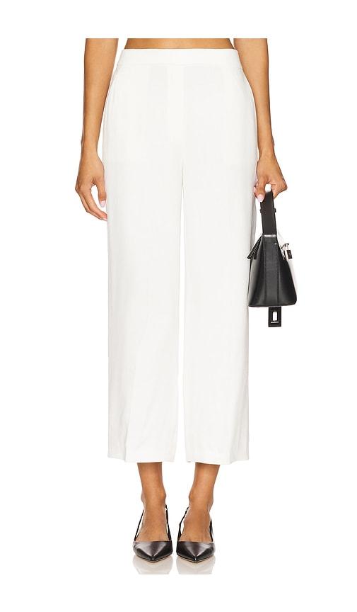 theory relax pull on pant in ivory.