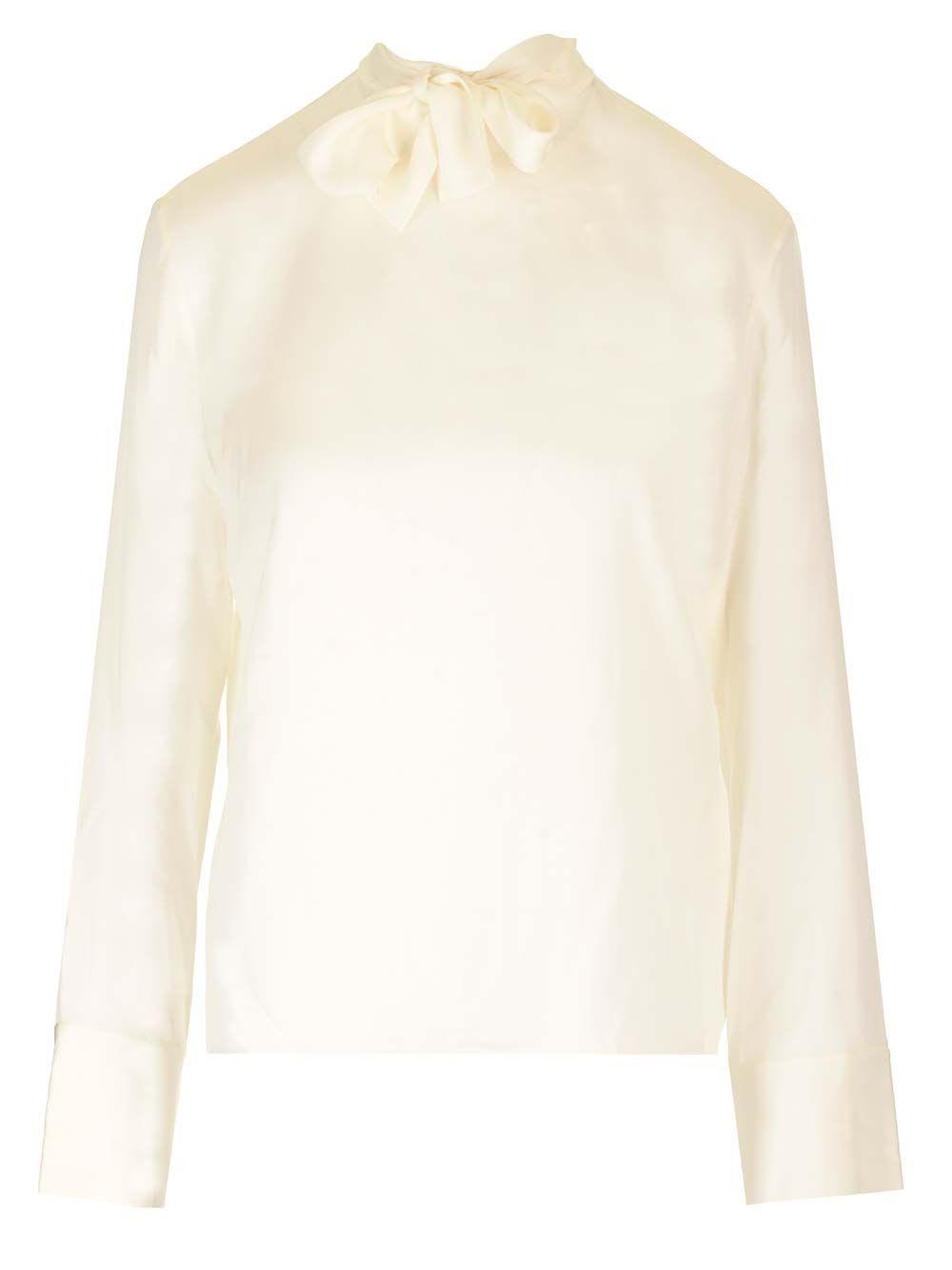 theory silk blouse