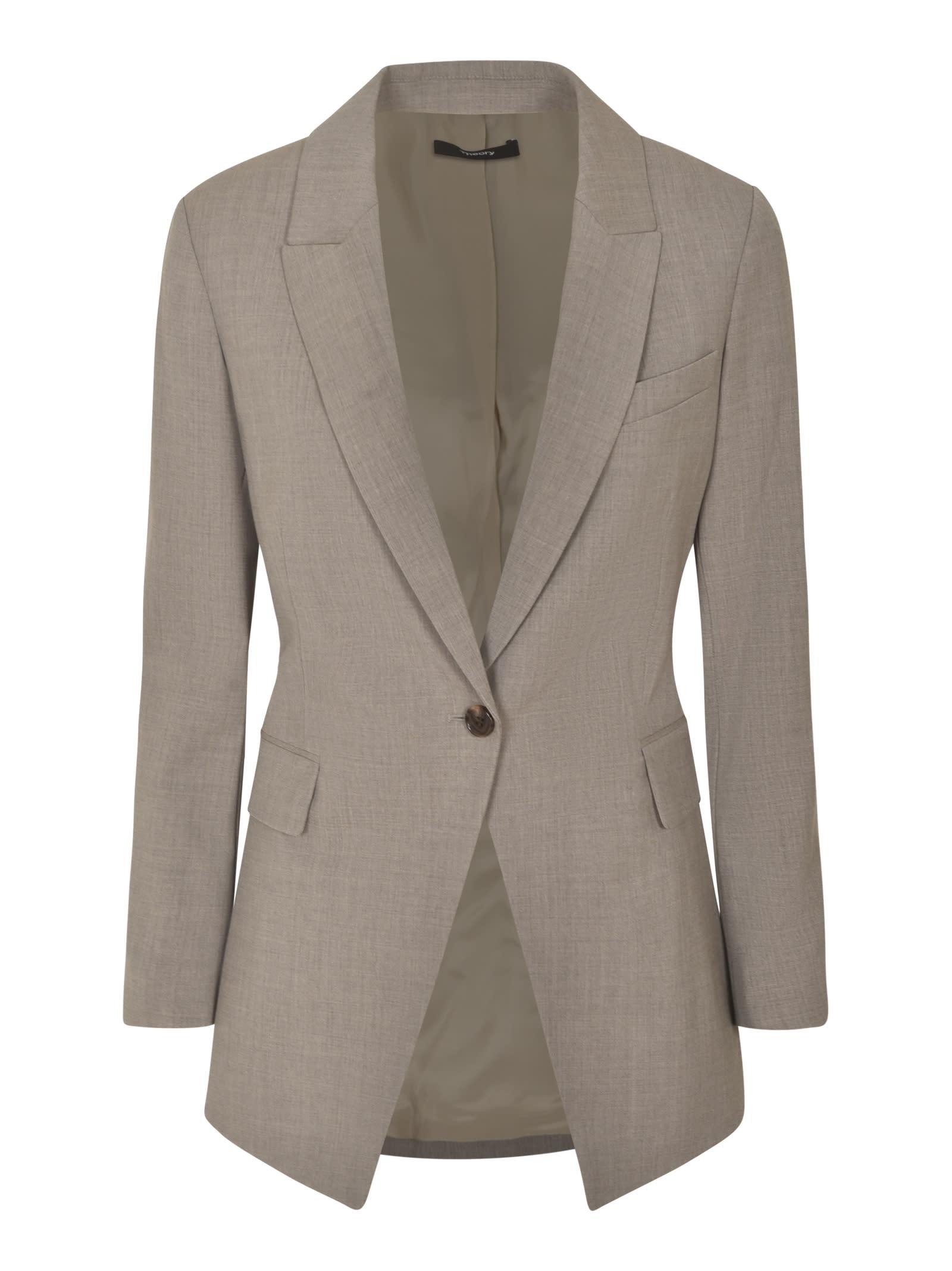 theory single buttoned blazer