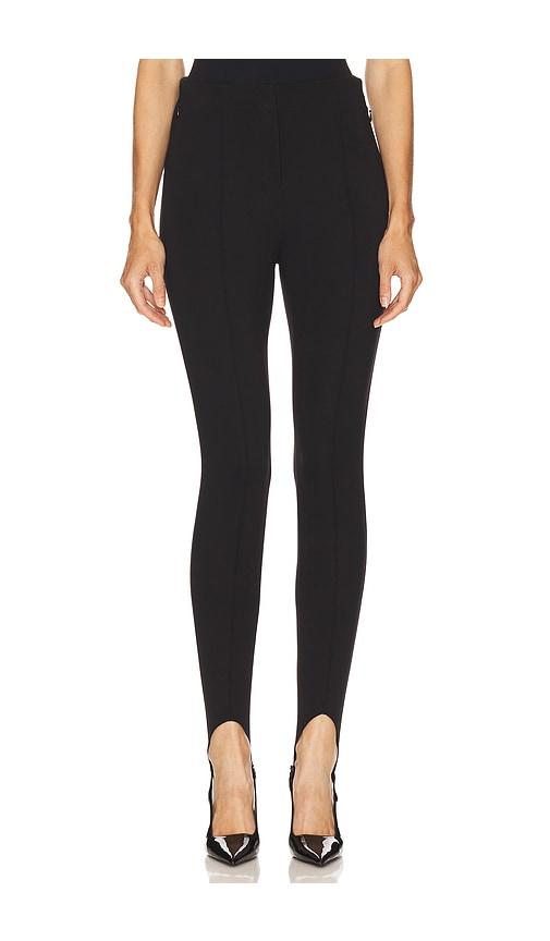 theory slim stirrup pant in black.