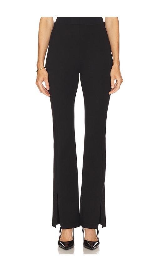 theory slit flare legging in black.