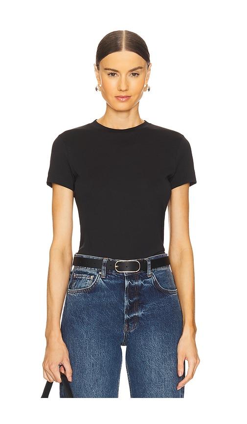 theory tiny tee in black.