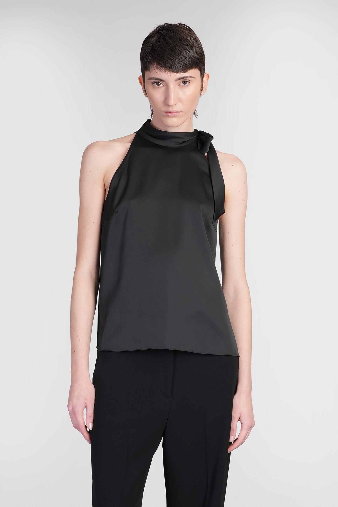 theory topwear in black polyester
