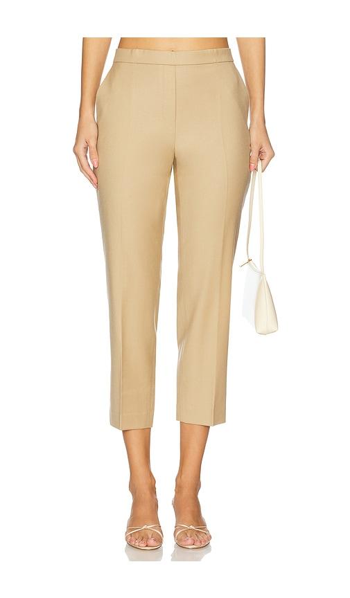 theory treeca pull on pant in beige.