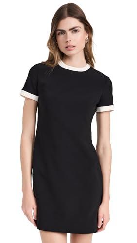 theory women's bicolor dress, black/ivory, 0