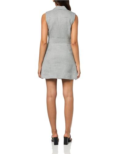 theory women's front zip mn dress black multi