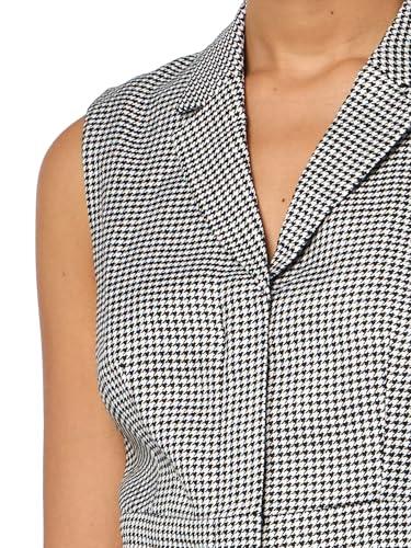 theory women's front zip mn dress black multi