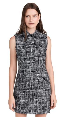 theory women's military mini dress, black multi, 12