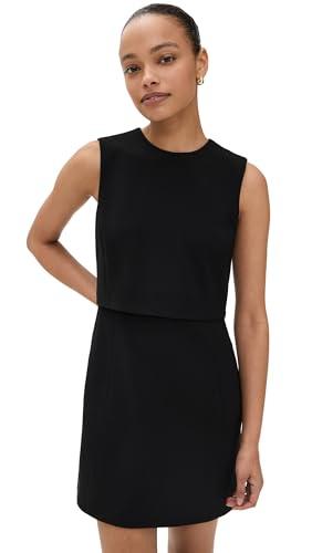 theory women's sculpted layer dress, black, 0