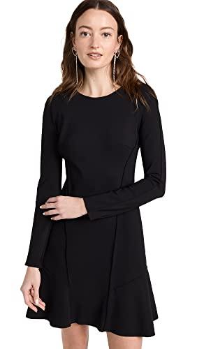 theory women's seam sculpted ponte dress, black, 16