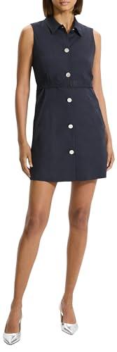 theory women's sleeveless belted military dress, concord