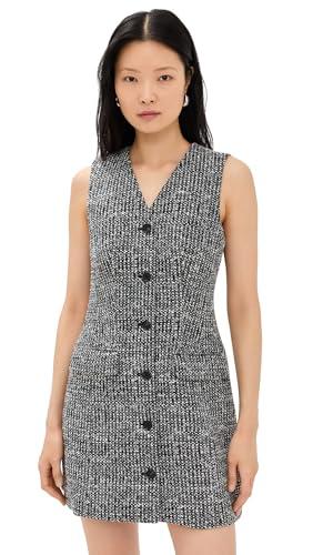 theory women's sleeveless blazer dress, black multi, 10