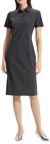 theory women's slim polo dress, charcoal melange