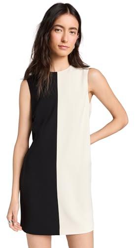 theory women's split shift dress, black/rice, 8