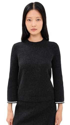 theory women's tweed top j, black multi, s