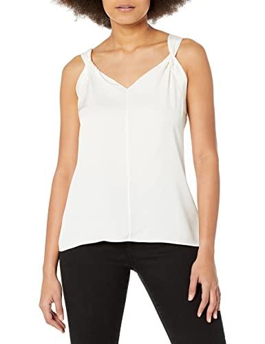 theory womens sl v drape top.moder blouse, ivory, small us