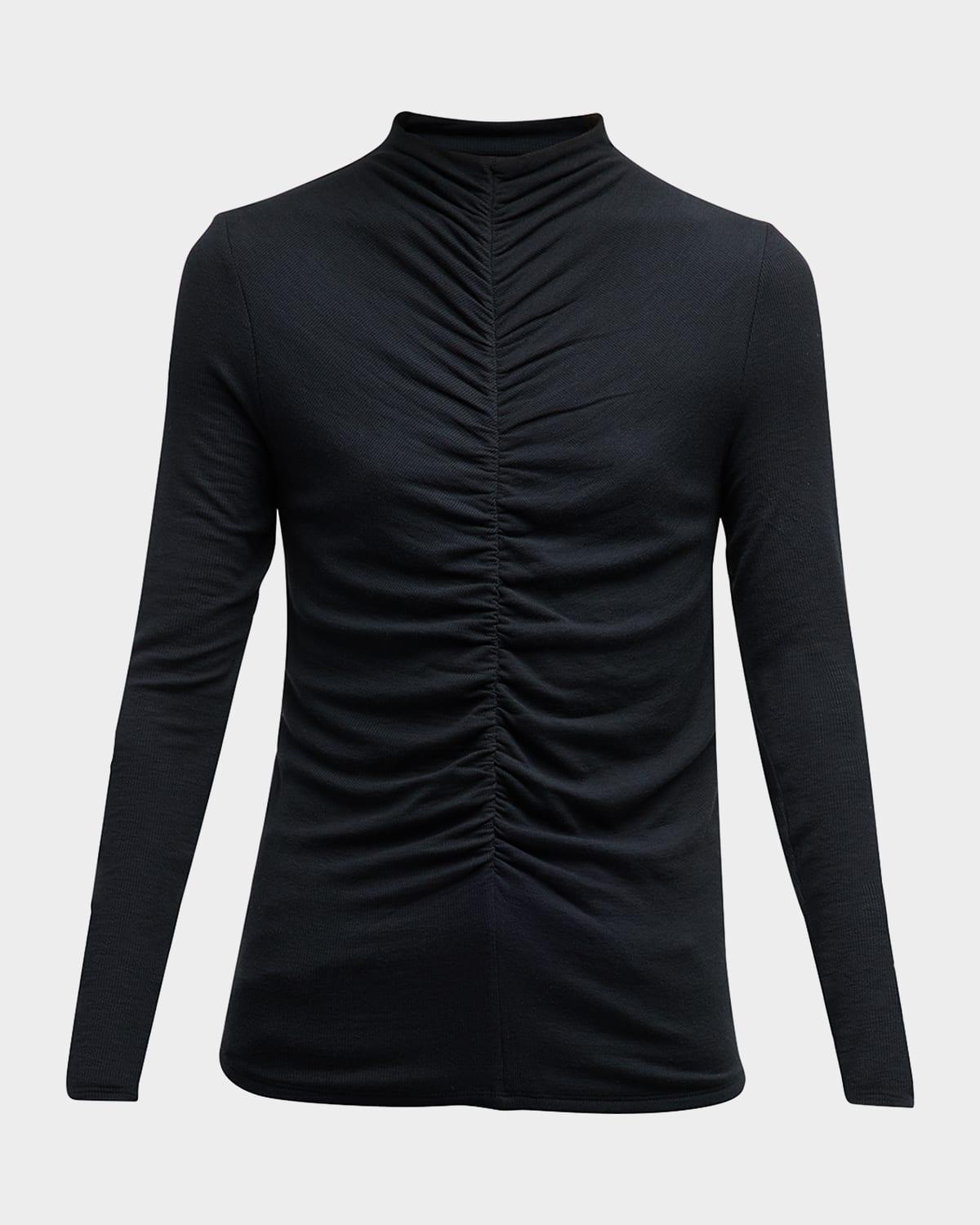 theresa knit ruched turtleneck