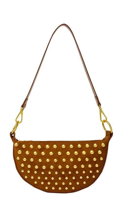 think royln superstar bag in cognac,metallic gold.