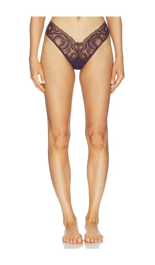 thistle and spire scylla thong in purple.