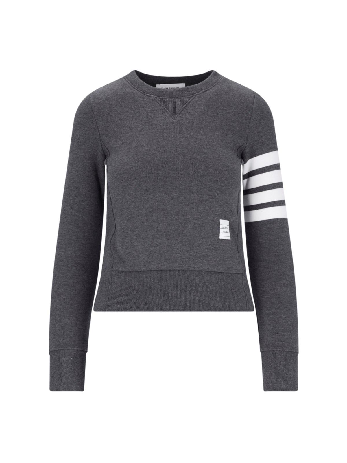 thom browne '4-bar' crew neck sweatshirt
