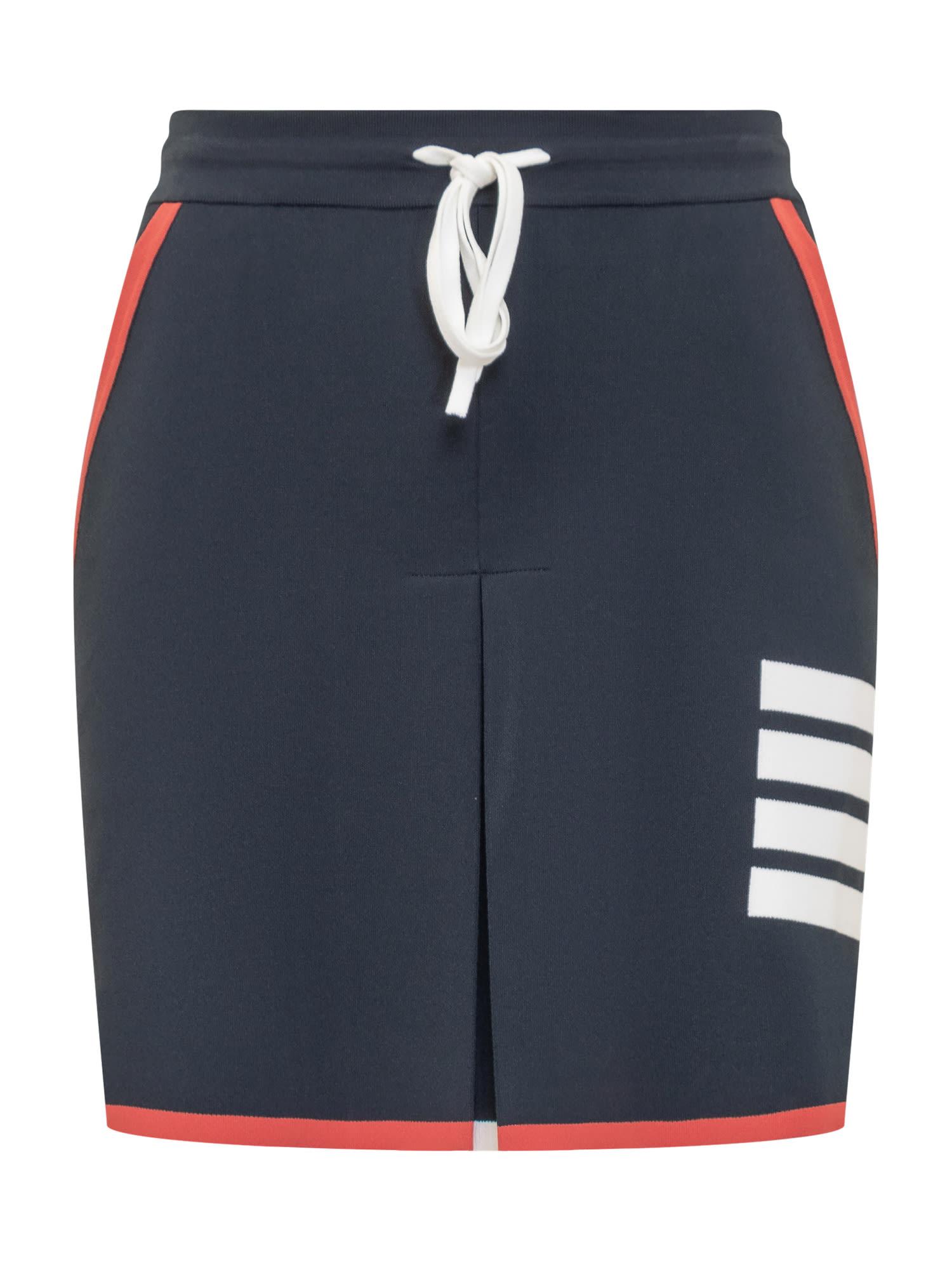 thom browne 4-bar pleated mini skirt